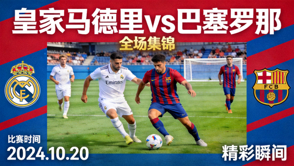 皇家马德里对阵巴塞罗那全场集锦封面图